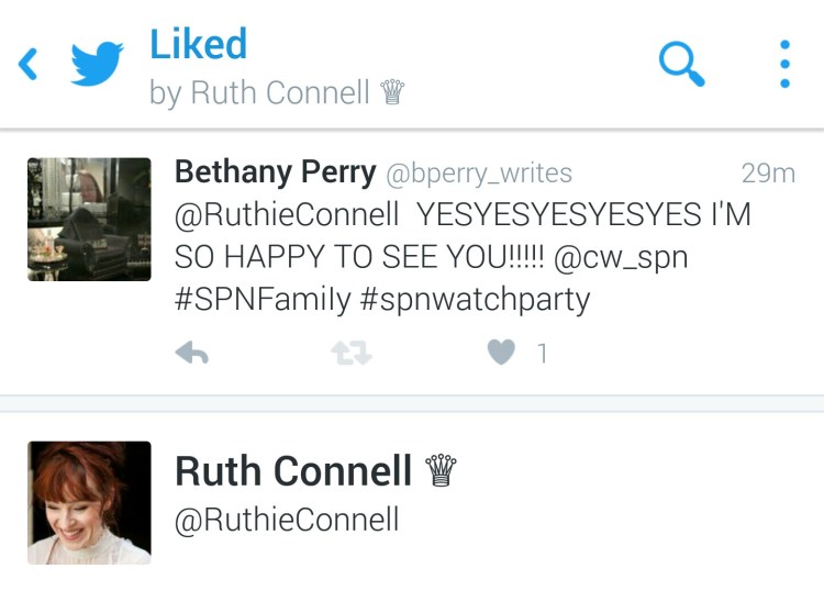 ruth liked my tweet
